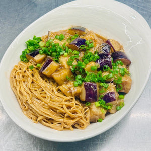 Stewed E-fu Noodles With Eggplant  In XO Chilli Sauce