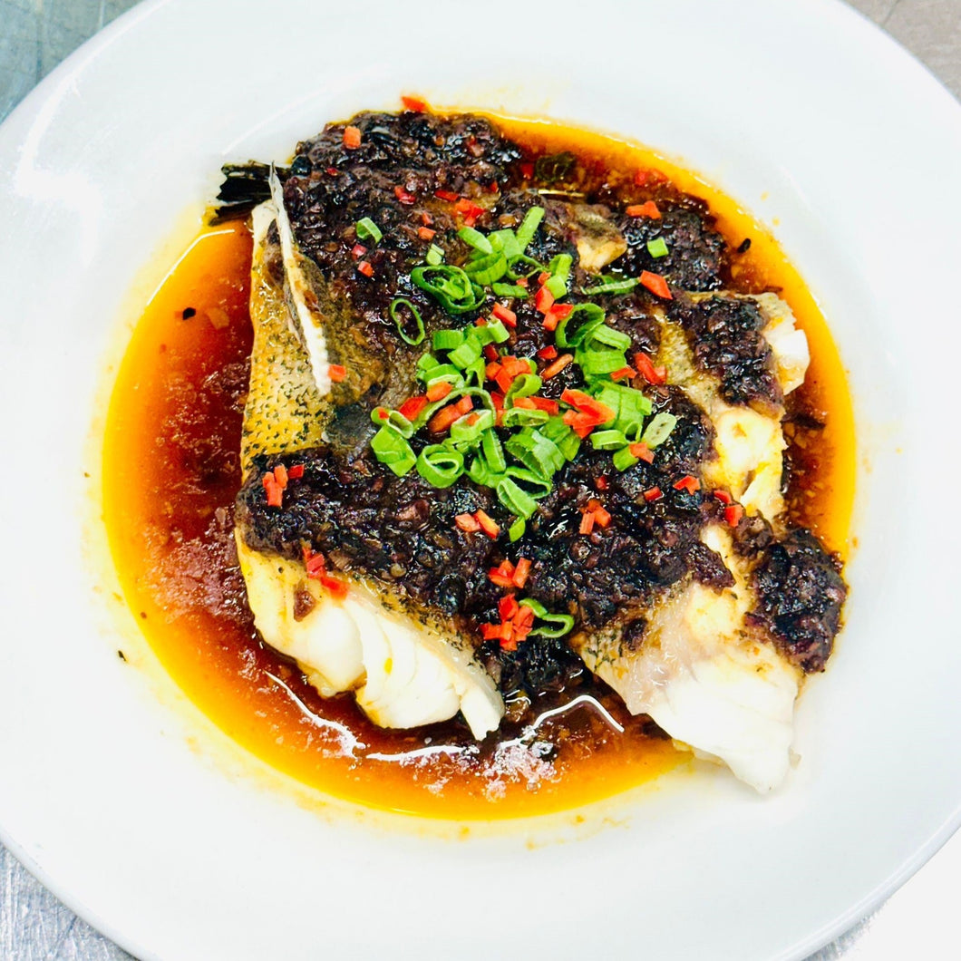 Steamed Grouper Belly With Tofu In Black Bean Sauce