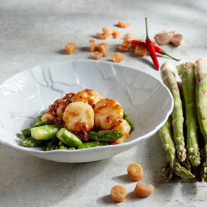 (CNY) Sautéed Diver Scallops With  Asparagus In XO Chilli Sauce