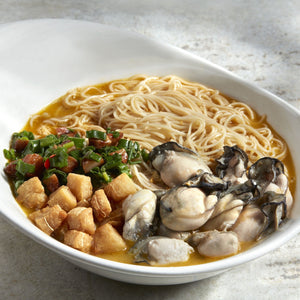 Stewed "Mee Sua" With Oyster, Pork Lard Cubes And Crab Roe Gravy